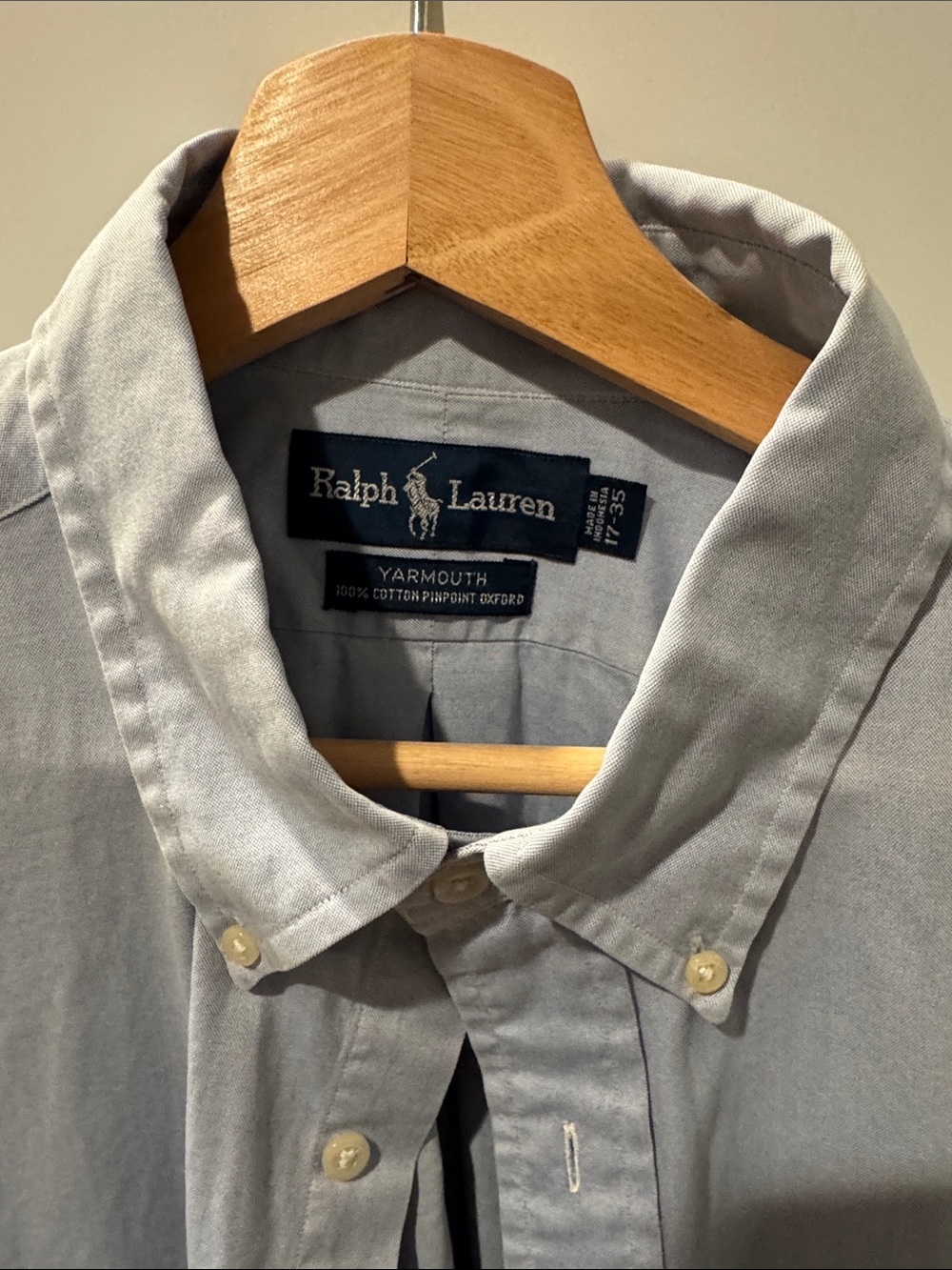 Ralph Lauren Light Gray Button-Down Oxford Shirt - Yarmouth